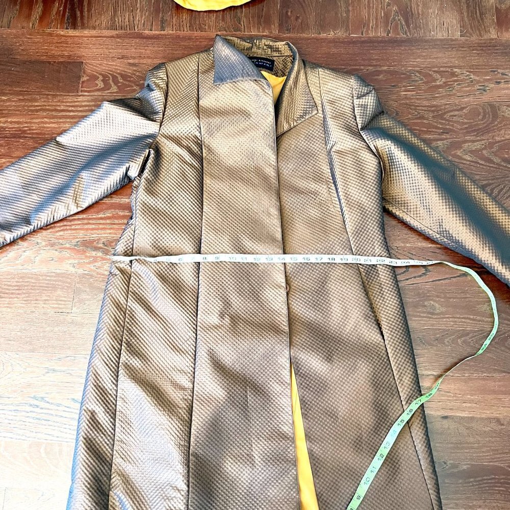 NWT Retro Vintage Rain Jacket Trench Coat with Hat in Brown Size XL / 16 - Picture 15 of 16